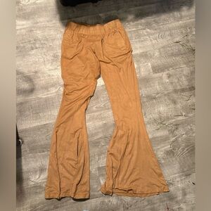 Tan Bell Bottom Flared Pants